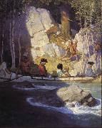 NC Wyeth The Captives oil painting on canvas